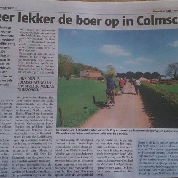 Artikel Deventer Post Colmschate De Boer Op