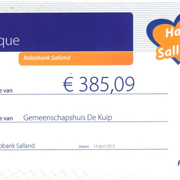 Cheque Hart Voor Salland 2015