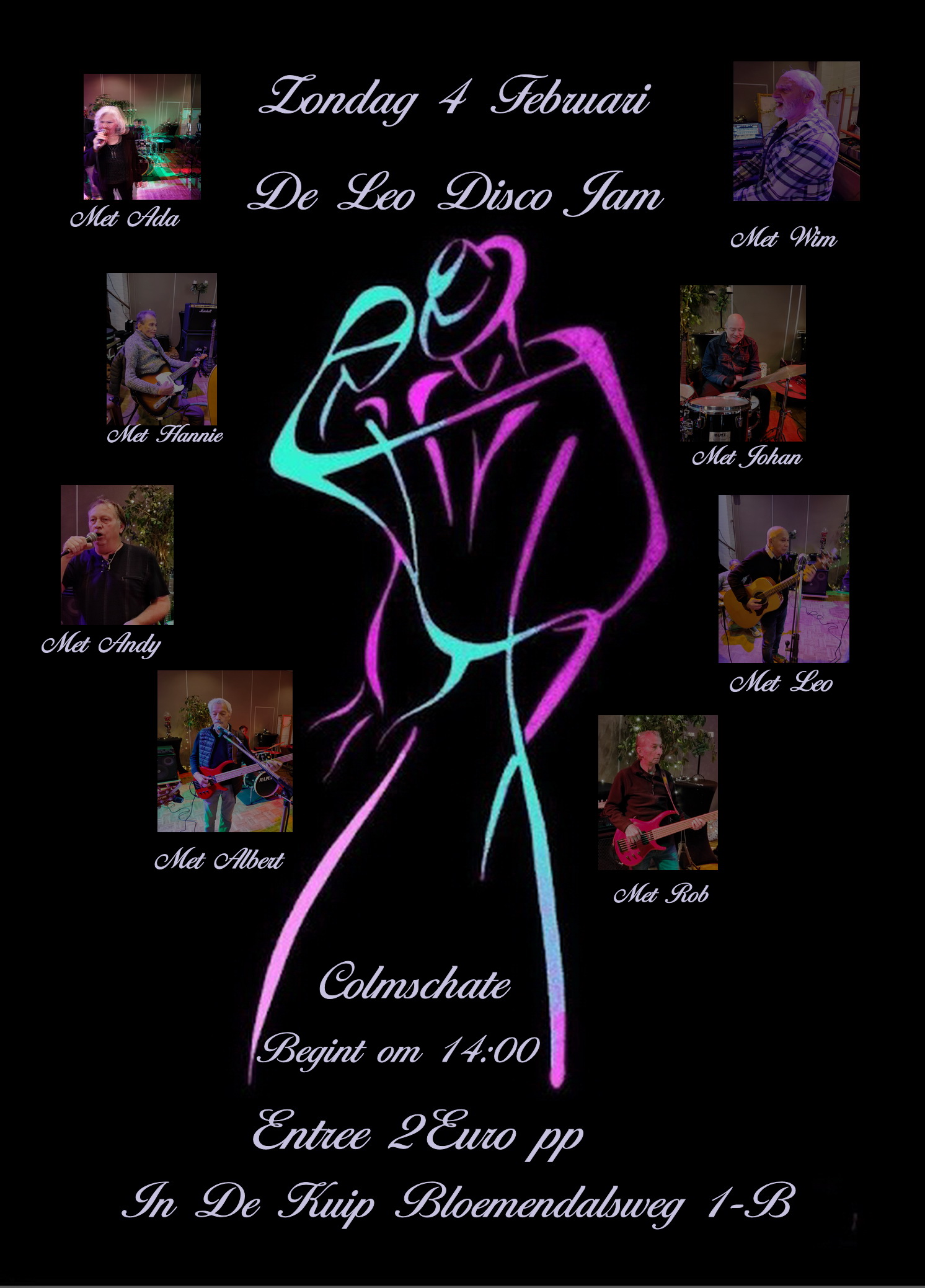 Flyer Leo Disco Jam februari 2024