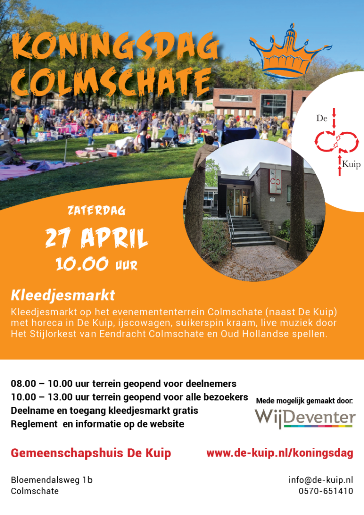 Poster Koningsdag Colmschate 2024 - web