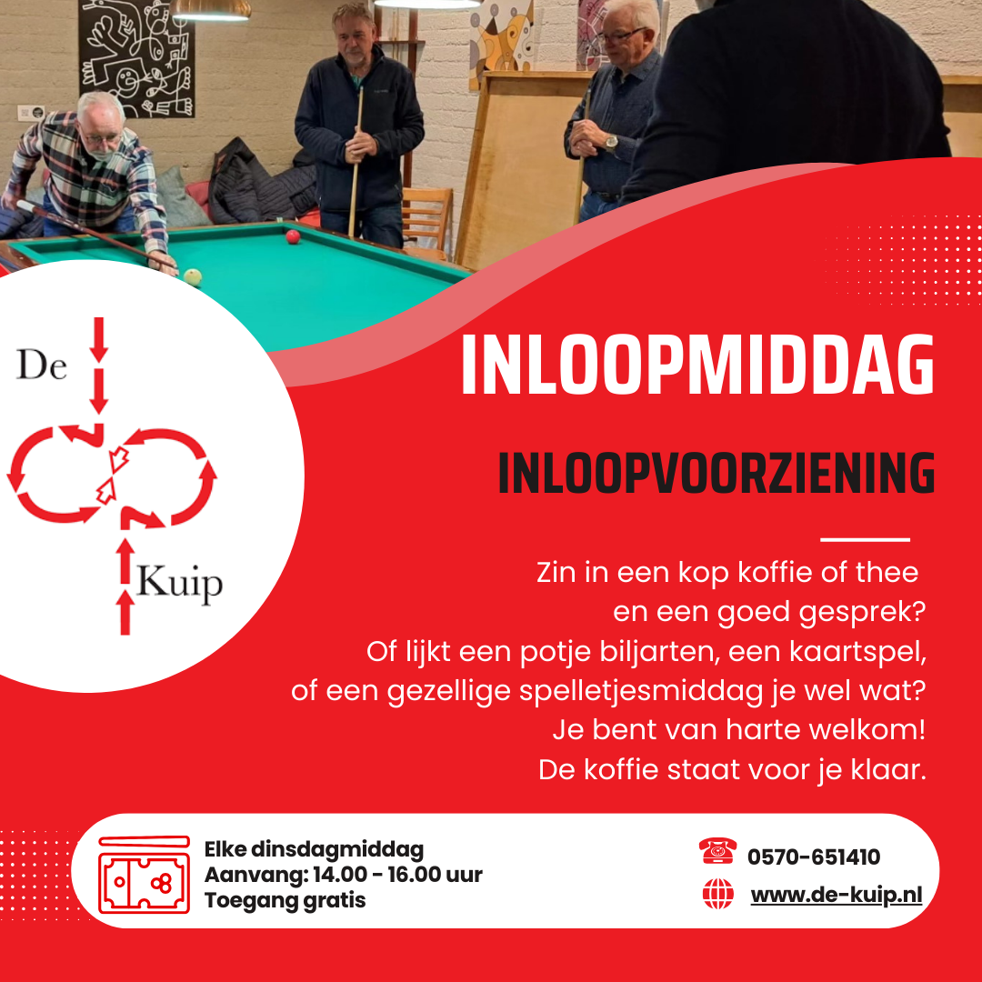 Banner Inloopmiddag 2025 - Biljarten