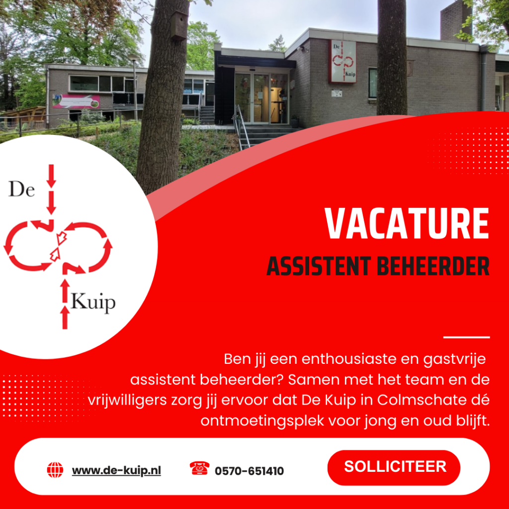 Vacature assistent beheerder 2026