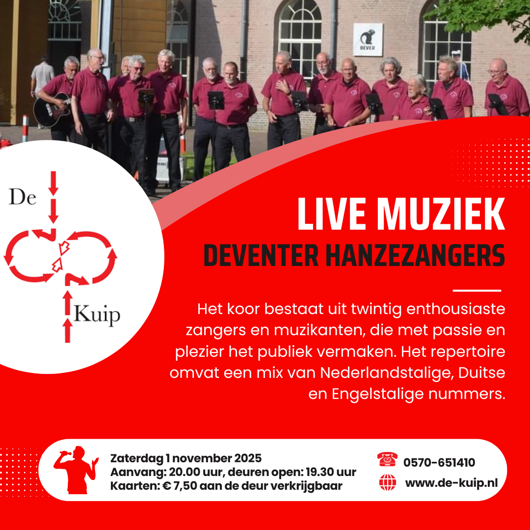 Banner Deventer Hanzezangers november 2025