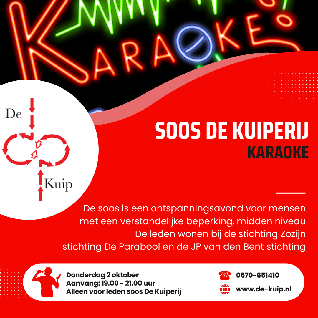 De Kuiperij karaoke 2 oktober 2025