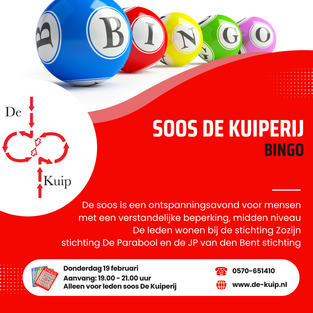 De Kuiperij Bingo 19 februari 2026