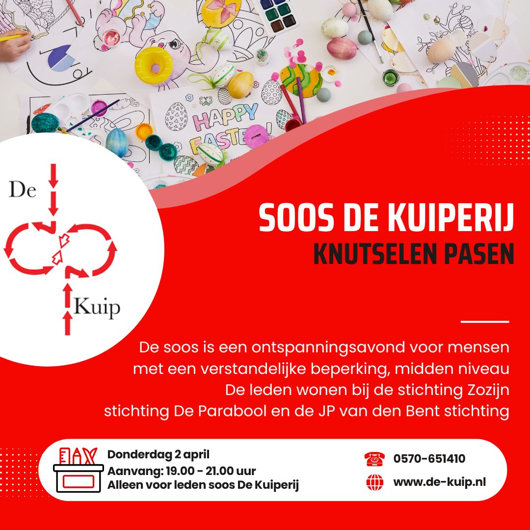 De Kuiperij Knutselen Pasen 2 april 2026